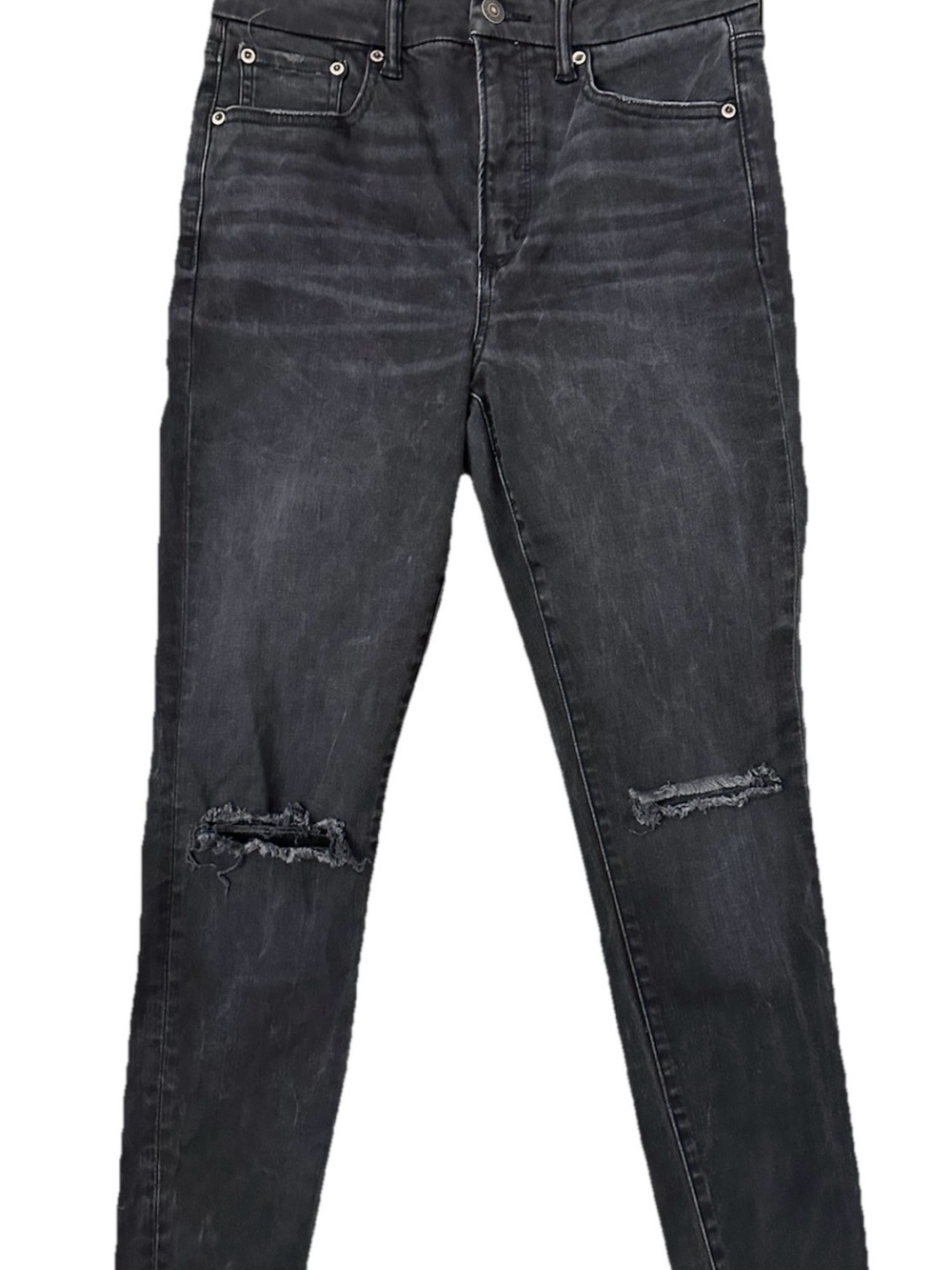 American Eagle Outfitters Black Distressed High-Rise Jeggings